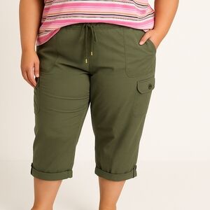 Terra & Sky Olive Green Capris